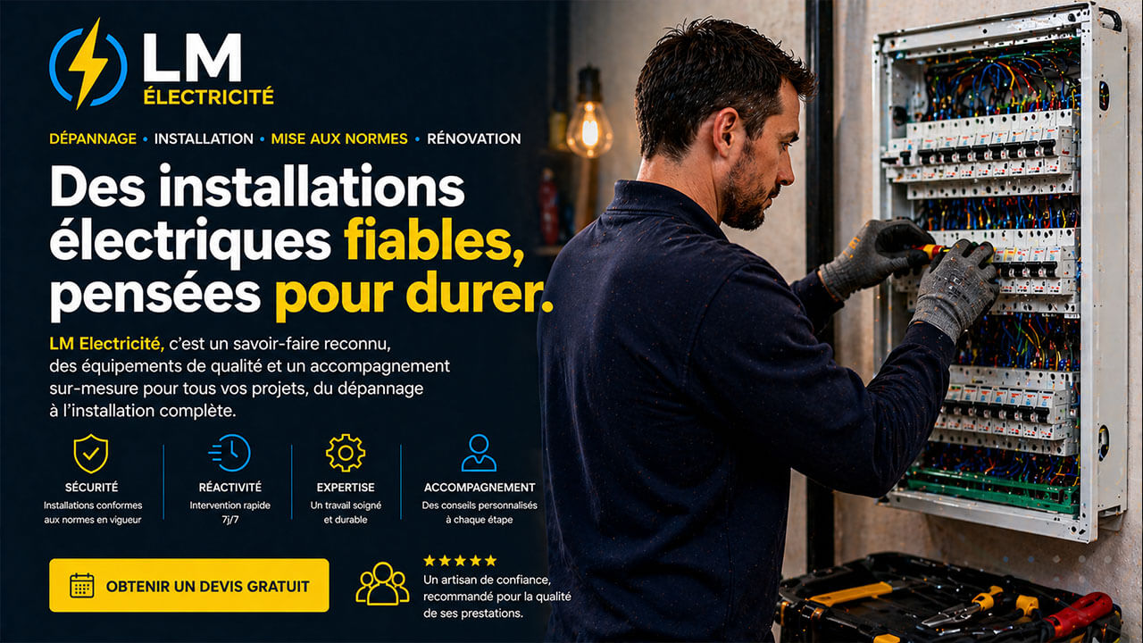 Exemple de site pour artisan électricien